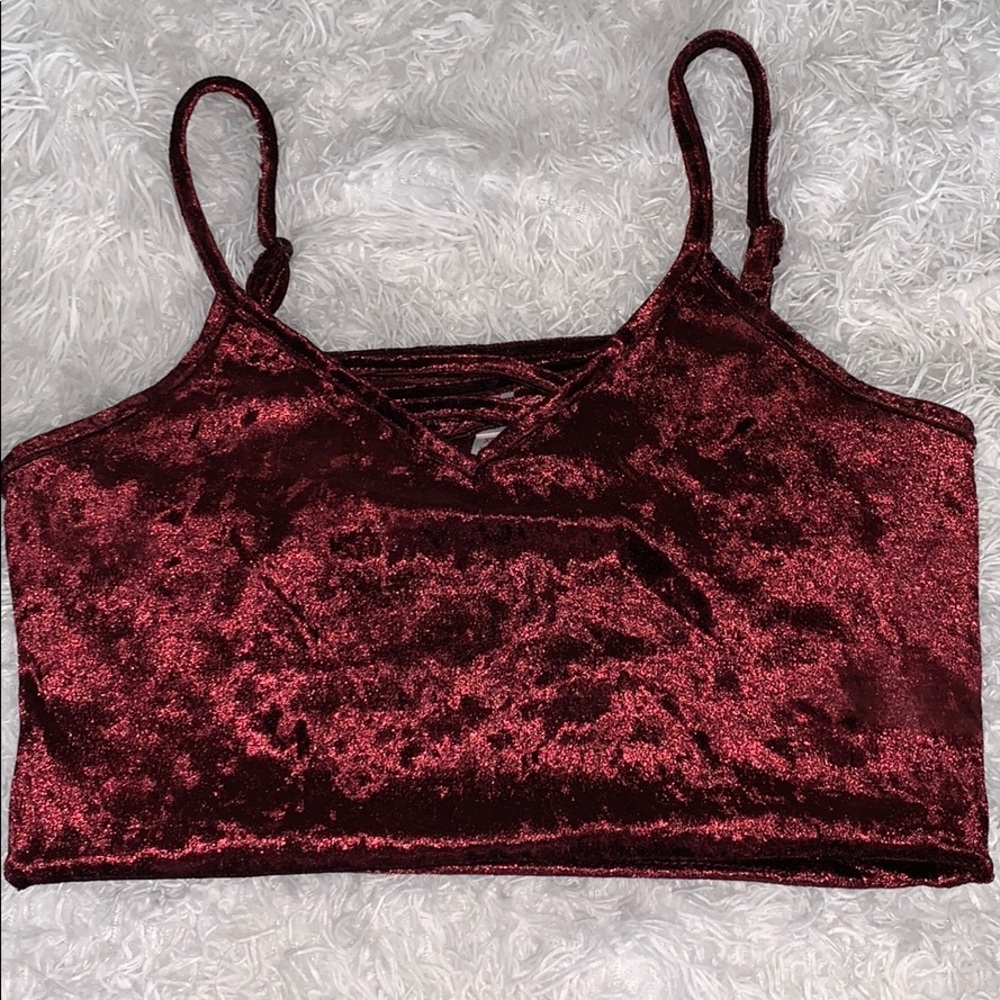 Velvet crop top